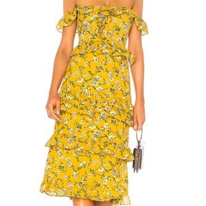 Tularosa Lily Dress in Yellow Dolly Floral, S